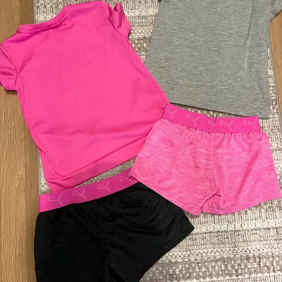 Excellent condition girls Puma tee short and short sets sz XS 5/6 - Picture 2 of 3